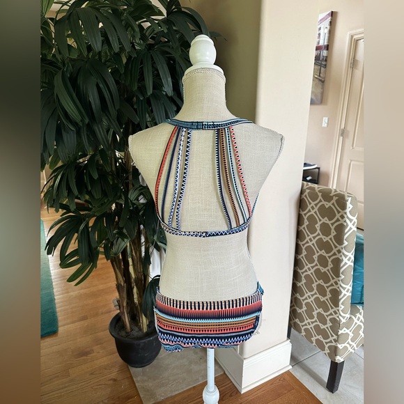 💚💙❤️NWT Jag Tribal Essence Navy Boho Print Strappy Bikini Set Size Large💚💙❤️ - Picture 5 of 15